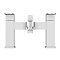 Amos Modern Bath Shower Mixer with Shower Kit - Chrome