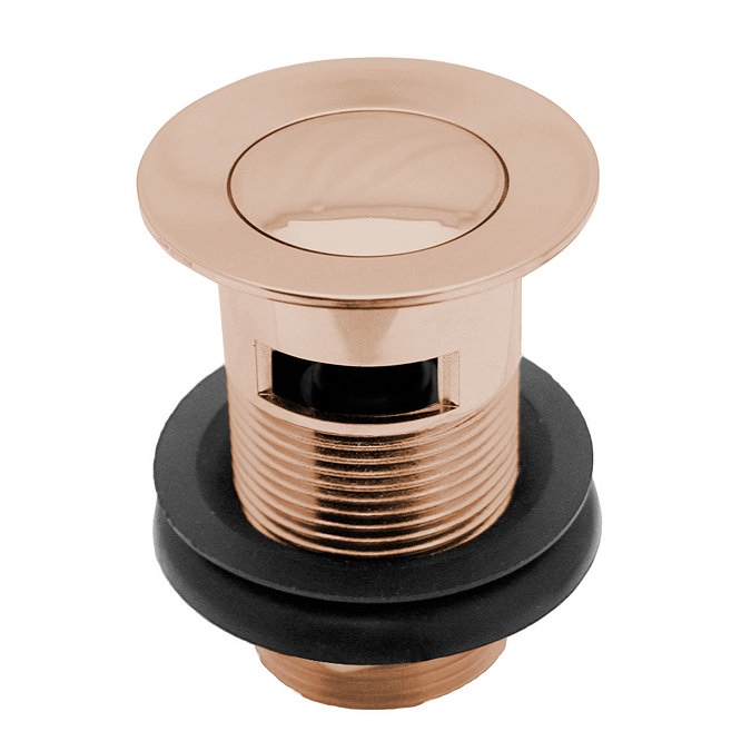 Amos Rose Gold Mono Basin Mixer Tap + Click Clack Waste Profile Large Image