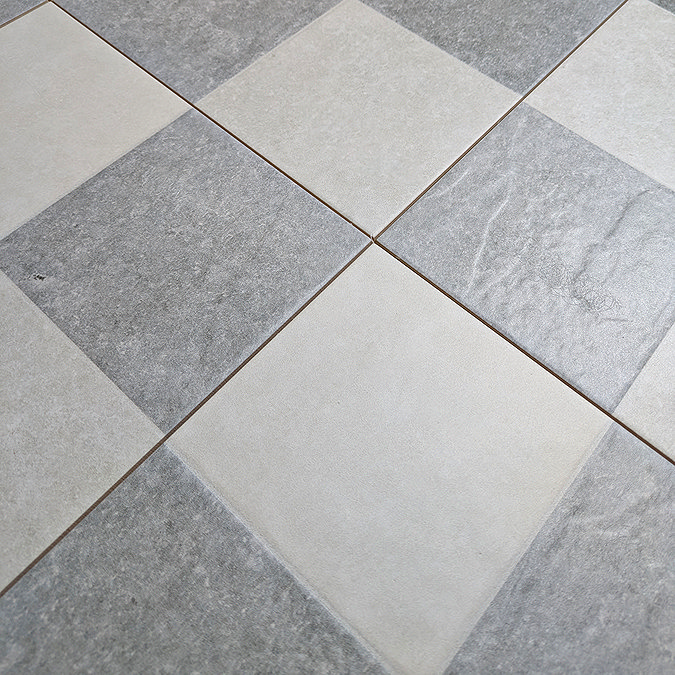 Andola Chequered Grey Stone Effect Wall Tiles - 250 x 500mm