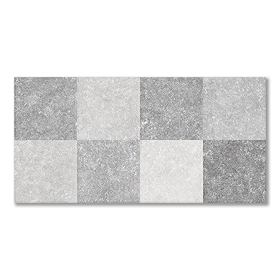 Andola Chequered Grey Stone Effect Wall Tiles - 250 x 500mm