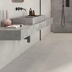 Andrada Light Grey Stone Effect Wall and Floor Tiles - 900 x 900mm