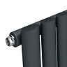 Anthracite Single Panel Horizontal Radiator W590 x H600