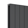 Anthracite Vertical Double Panel Aluminium Radiator 1800 x 372mm (4 Section)
