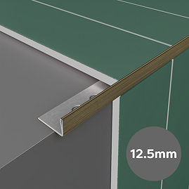Antique Brass 12.5mm L-Shape Metal Tile Trim