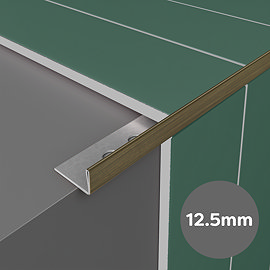 Antique Brass 12.5mm L-Shape Metal Tile Trim