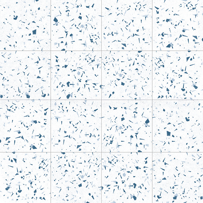 Antonio Blue Terrazzo Effect Wall & Floor Tiles - 200 x 200mm