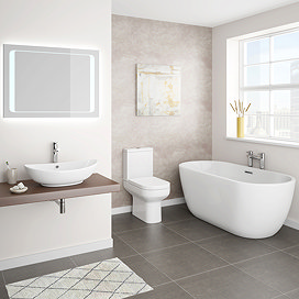 Antonio Double Ended Curved Free Standing Bath Suite Large Image