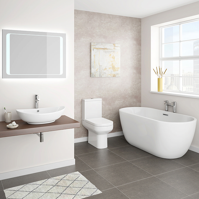 Antonio Double Ended Curved Free Standing Bath Suite Large Image