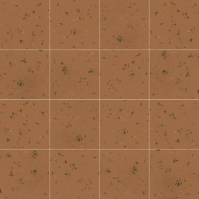 Antonio Terracotta Terrazzo Effect Wall & Floor Tiles - 200 x 200mm
