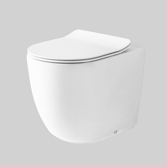 Anzio Back To Wall Toilet with Slimline Soft Close Seat  Profile Large Image