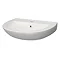 Anzio Round Ceramic Wall Hung Cloakroom Basin (455mm Wide - 1 Tap Hole) Feature Large Image