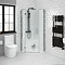 Apollo Pentangle Frameless Enclosure - 1100x1100mm Inc. Tray + Waste - L/H Opening Large Image