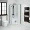 Apollo Pentangle Frameless Enclosure - 800x800mm Inc. Tray + Waste - L/H Opening Large Image