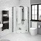 Apollo 900x900mm Frameless Single Door Quadrant Enclosure + Tray (R/H Opening) Large Image