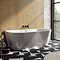 Apollo Back To Wall Modern Curved Bath (1700 x 800mm)