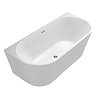Apollo Back To Wall Modern Curved Bath (1700 x 800mm)  Profile Large Image