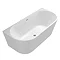 Apollo Back To Wall Modern Curved Bath (1700 x 800mm)  Profile Large Image
