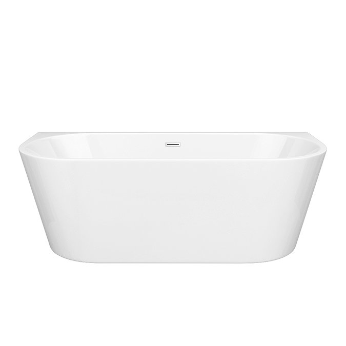 Apollo Back To Wall Modern Curved Bath (1700 x 800mm)  Standard Large Image