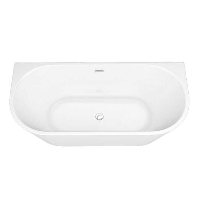 Apollo Back To Wall Modern Curved Bath (1700 x 800mm)  additional Large Image