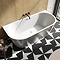 Apollo 1700 x 8000mm Back To Wall Modern Curved Bath