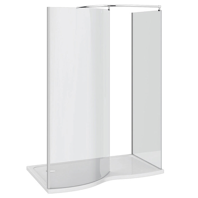 Apollo Curved Frameless Walk-In Enclosure (Inc. Tray + Waste)  Feature Large Image