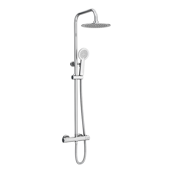 Apollo Modern Thermostatic Shower - Chrome Large Image