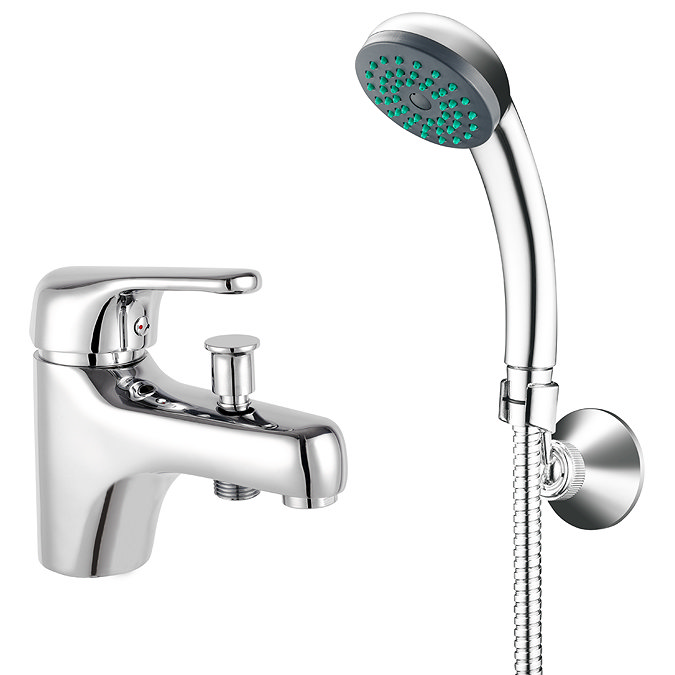 Apollo Modern Single Lever Mono Bath Shower Mixer with Shower Kit Chrome