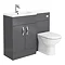 Apollo2 1100mm Gloss Grey Combination Furniture Pack (Excludes Pan + Cistern)  Feature Large Image
