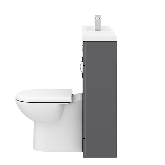 Apollo2 1100mm Gloss Grey Slimline Combination Furniture Pack (Excludes Pan + Cistern)  additional L