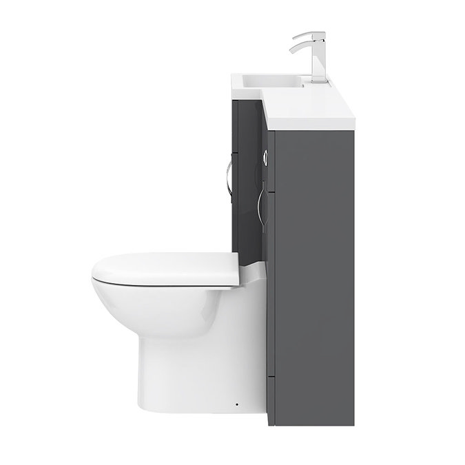 Apollo2 1500mm Gloss Grey Combination Furniture Pack (Excludes Pan + Cistern)  additional Large Imag