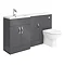 Apollo2 1500mm Gloss Grey Combination Furniture Pack (Excludes Pan + Cistern)  Feature Large Image