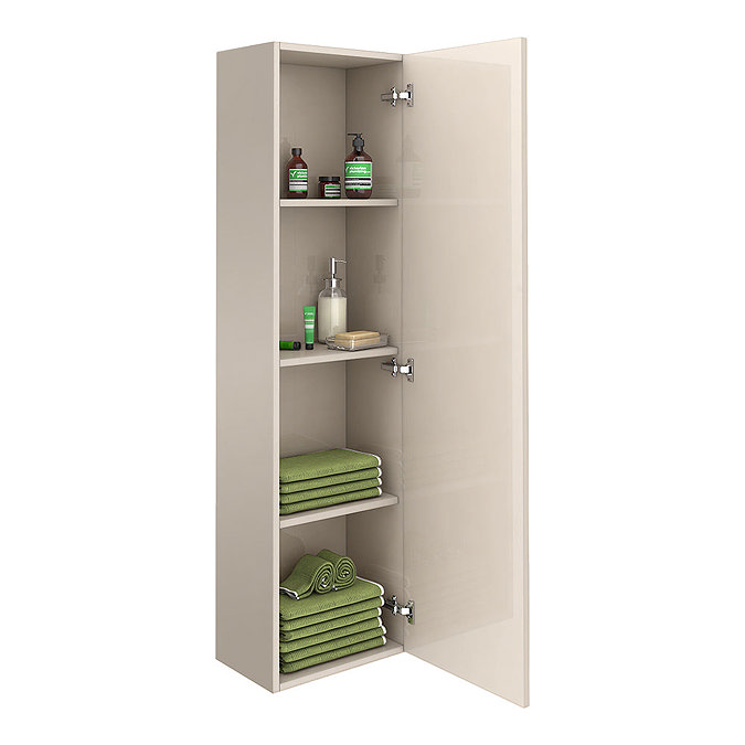 Apollo2 400mm Gloss Cashmere Tall Wall Hung Unit Profile Large Image