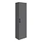 Apollo2 400mm Gloss Grey Tall Wall Hung Unit w. Matt Black Handle Large Image