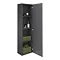 Apollo2 400mm Gloss Grey Tall Wall Hung Unit Profile Large Image