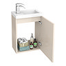 Apollo2 405mm Gloss Cashmere Compact Wall Hung Vanity Unit  Feature Large Image
