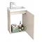 Apollo2 405mm Gloss Cashmere Compact Wall Hung Vanity Unit  Feature Large Image