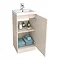 Apollo2 405mm Gloss Cashmere Floor Standing Vanity Unit Feature Large Image