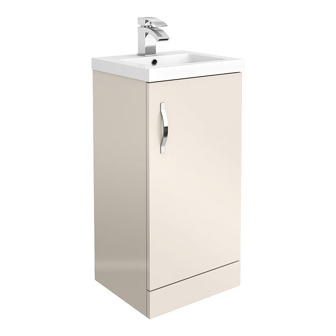 Apollo2 405mm Gloss Cashmere Floor Standing Vanity Unit Large Image