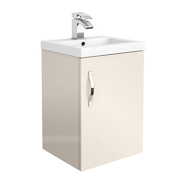 Apollo2 405mm Gloss Cashmere Wall Hung Vanity Unit  Profile Large Image