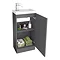 Apollo2 405mm Gloss Grey Compact Floor Standing Vanity Unit Feature Large Image