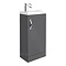 Apollo2 405mm Gloss Grey Compact Floor Standing Vanity Unit Large Image