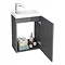 Apollo2 405mm Gloss Grey Compact Wall Hung Vanity Unit  Feature Large Image
