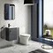 Apollo2 405mm Gloss Grey Compact Wall Hung Vanity Unit  Standard Large Image