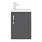 Apollo2 405mm Gloss Grey Compact Wall Hung Vanity Unit  In Bathroom Large Image