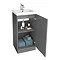 Apollo2 405mm Gloss Grey Floor Standing Vanity Unit w. Matt Black Handle Feature Large Image
