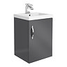 Apollo2 405mm Gloss Grey Wall Hung Vanity Unit Large Image