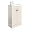 Apollo2 505mm Gloss Cashmere Compact Floor Standing Vanity Unit Large Image