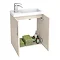 Apollo2 505mm Gloss Cashmere Compact Wall Hung Vanity Unit  Feature Large Image