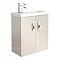 Apollo2 505mm Gloss Cashmere Compact Wall Hung Vanity Unit Large Image