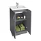 Apollo2 505mm Gloss Grey Floor Standing Vanity Unit Feature Large Image